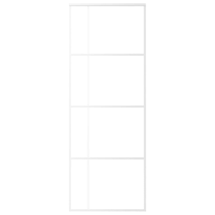 Vidaxl schuifdeur 76x205 cm esg-glas en aluminium wit