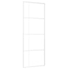 Vidaxl schuifdeur 76x205 cm mat esg-glas en aluminium wit