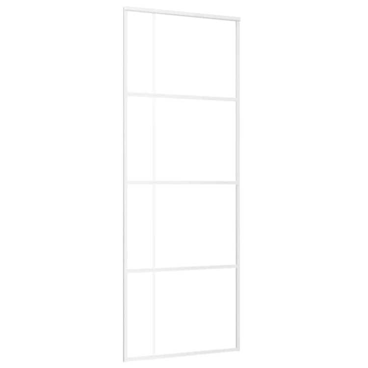 Vidaxl schuifdeur 76x205 cm mat esg-glas en aluminium wit