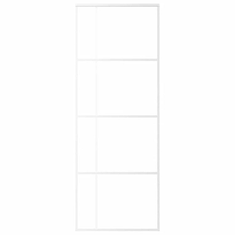 Vidaxl schuifdeur 76x205 cm mat esg-glas en aluminium wit