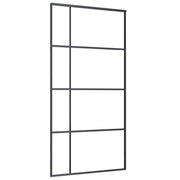 Vidaxl schuifdeur 102,5x205 cm esg-glas en aluminium zwart - afbeelding 2