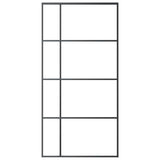 Vidaxl schuifdeur 102,5x205 cm esg-glas en aluminium zwart - afbeelding 3
