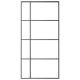 Vidaxl schuifdeur 102,5x205 cm mat esg-glas en aluminium zwart - afbeelding 3
