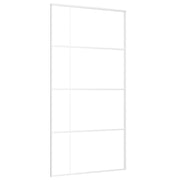 Vidaxl schuifdeur 102,5x205 cm esg-glas en aluminium wit - afbeelding 2