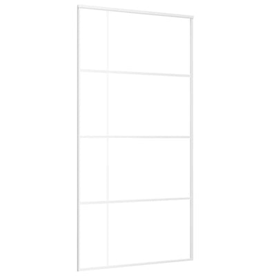 Vidaxl schuifdeur 102,5x205 cm mat esg-glas en aluminium wit