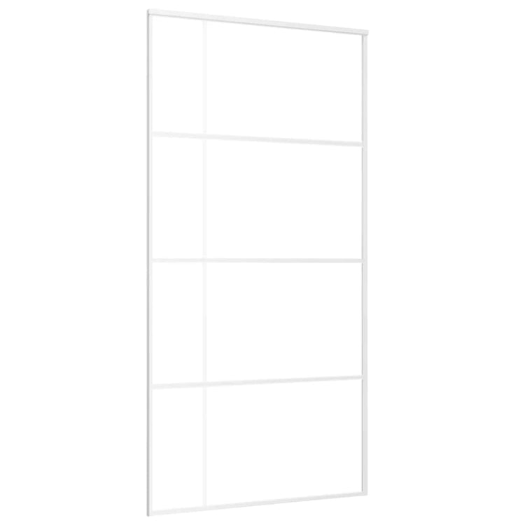 Vidaxl schuifdeur 102,5x205 cm mat esg-glas en aluminium wit