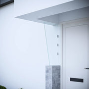 VidaXL Zijpaneel voor deurluifel 50x100 cm gehard glas transparant - afbeelding 1