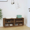 Vidaxl schoenenkast 110x34x45 cm massief grenenhout honingbruin