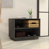 Vidaxl schoenenkast 60x34x45 cm massief grenenhout grijs