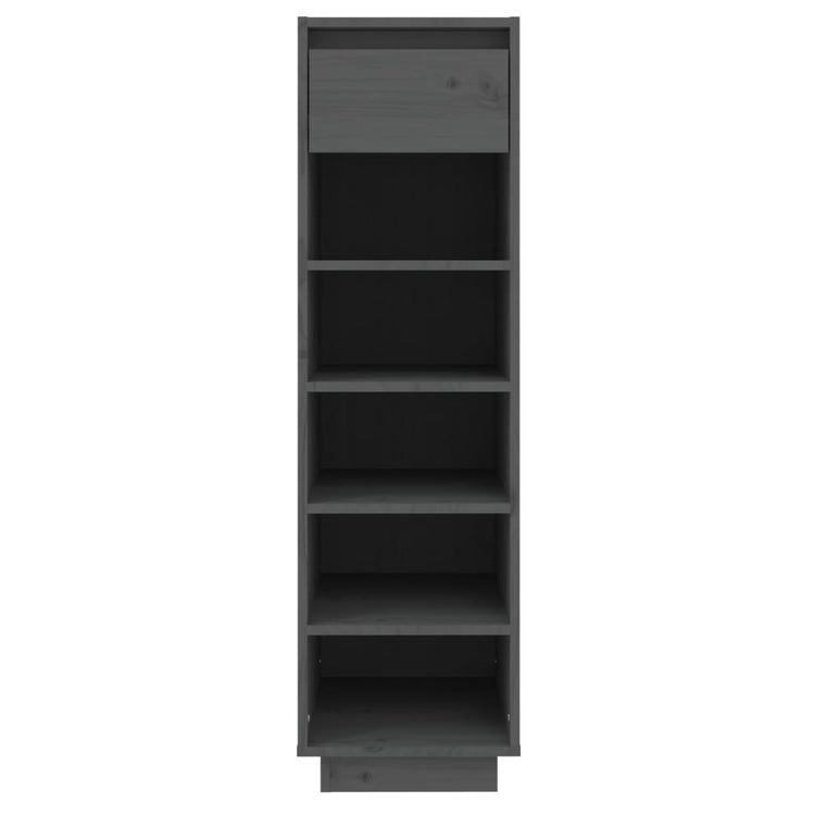 Vidaxl schoenenkast 30x34x105 cm massief grenenhout grijs