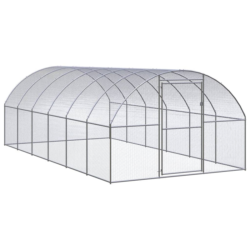 VidaXL Kippenren 3x6x2 m gegalvaniseerd staal