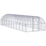 VidaXL Kippenren 3x10x2 m gegalvaniseerd staal - afbeelding 1
