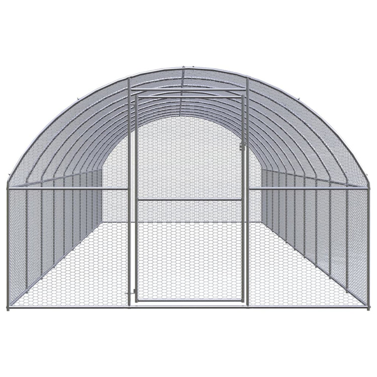 VidaXL Kippenren 3x10x2 m gegalvaniseerd staal