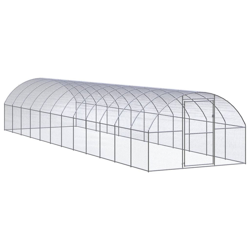 VidaXL Kippenren 3x12x2 m gegalvaniseerd staal