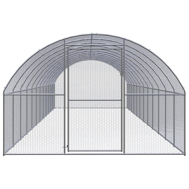 VidaXL Kippenren 3x12x2 m gegalvaniseerd staal