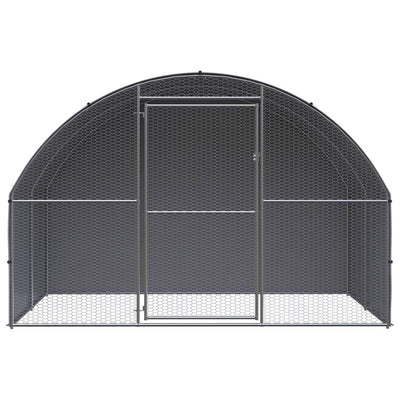 Vidaxl kippenren 3x2x2 m gegalvaniseerd staal