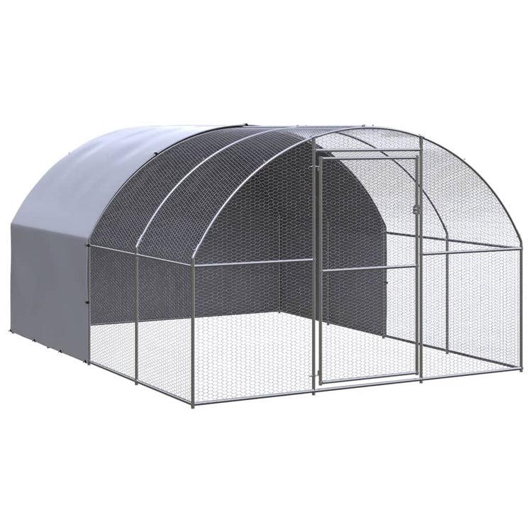 VidaXL Kippenren 3x4x2 m gegalvaniseerd staal