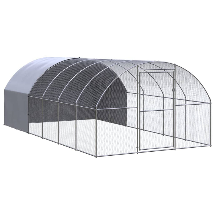 VidaXL Kippenren 3x6x2 m gegalvaniseerd staal