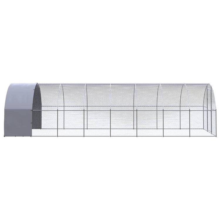 VidaXL Kippenren 3x8x2 m gegalvaniseerd staal