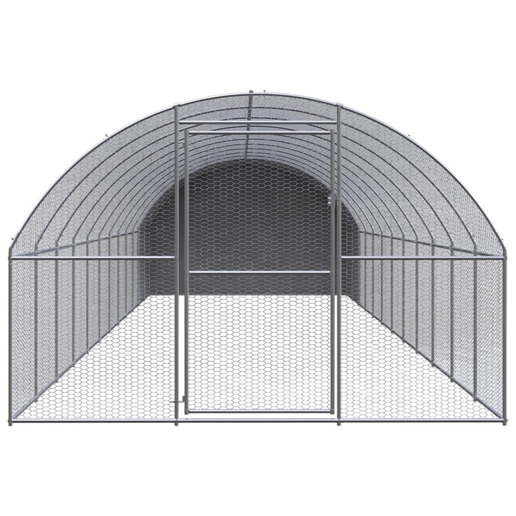 VidaXL Kippenren 3x12x2 m gegalvaniseerd staal