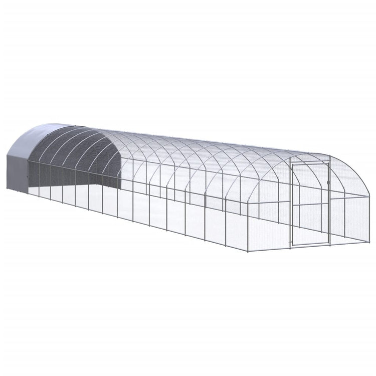 VidaXL Kippenren 3x16x2 m gegalvaniseerd staal