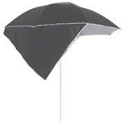 Vidaxl strandparasol met zijwanden 215 cm antracietkleurig - afbeelding 3