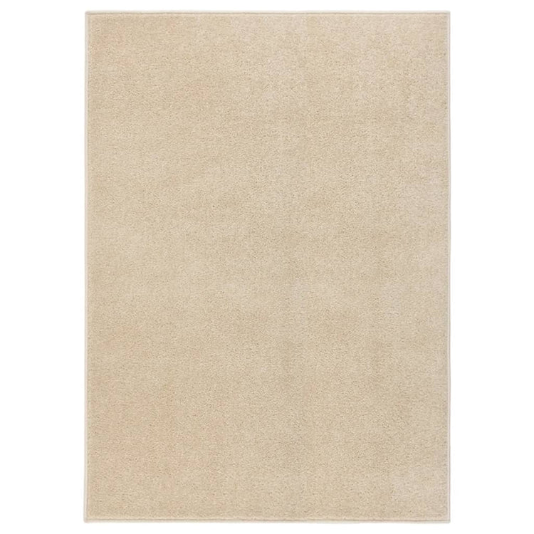 VidaXL Vloerkleed kortpolig 140x200 cm beige