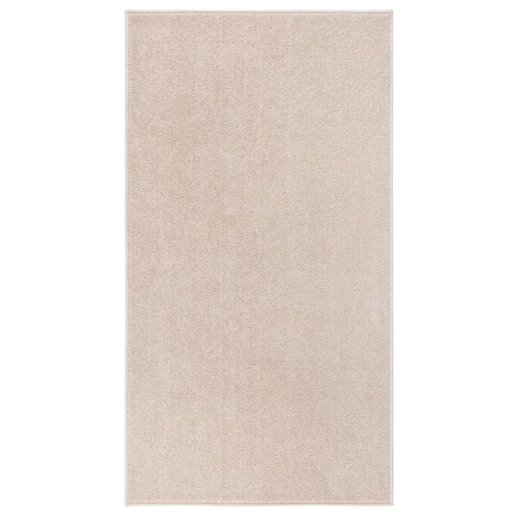 Vidaxl vloerkleed kortpolig 80x150 cm donkerbeige