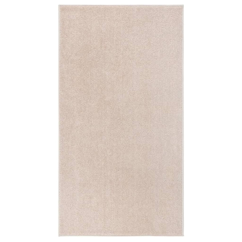 Vidaxl vloerkleed kortpolig 80x150 cm donkerbeige