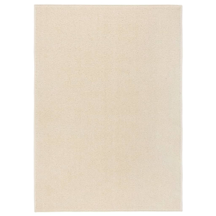 VidaXL Vloerkleed kortpolig 120x170 cm crèmekleurig