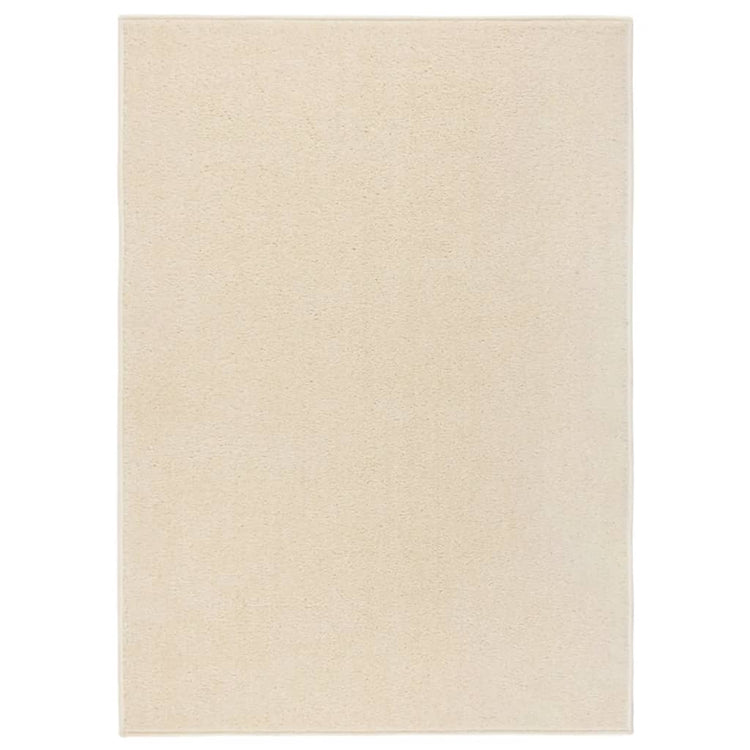 VidaXL Vloerkleed kortpolig 140x200 cm crèmekleurig