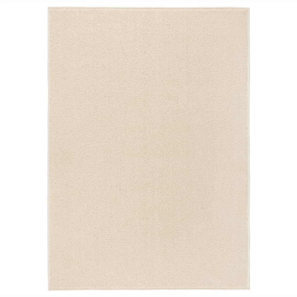 VidaXL Vloerkleed kortpolig 240x340 cm crèmekleurig