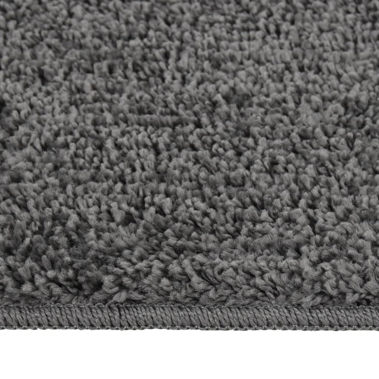 Vidaxl vloerkleed shaggy anti-slip 120x170 cm donkergrijs