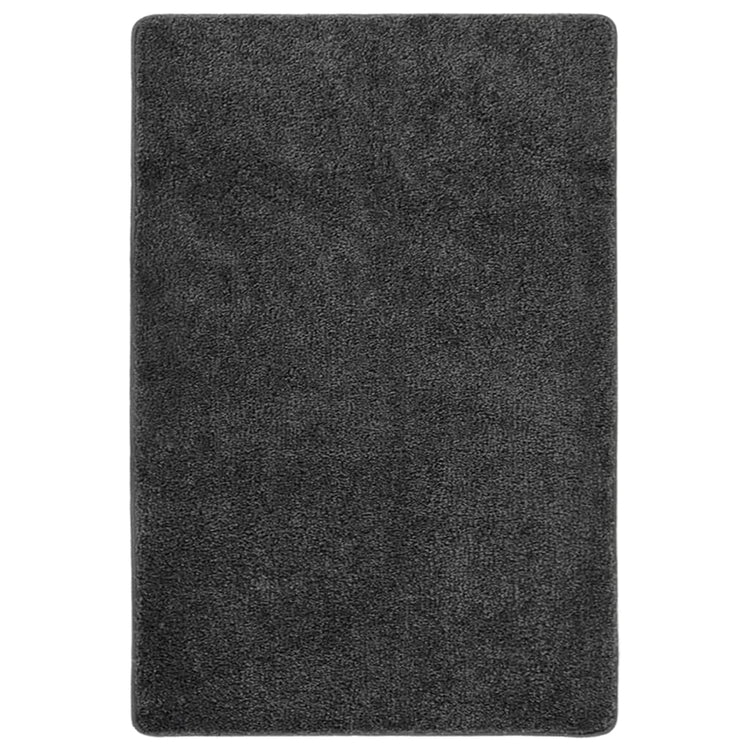Vidaxl vloerkleed shaggy anti-slip 140x200 cm donkergrijs