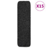 Vidaxl trapmatten 15 st anti-slip rechthoekig 75x20 cm antracietkleur