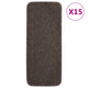 Vidaxl trapmatten 15 st anti-slip rechthoekig 60x25 cm bruin