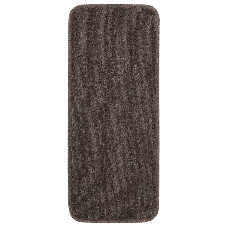 Vidaxl trapmatten 15 st anti-slip rechthoekig 60x25 cm bruin