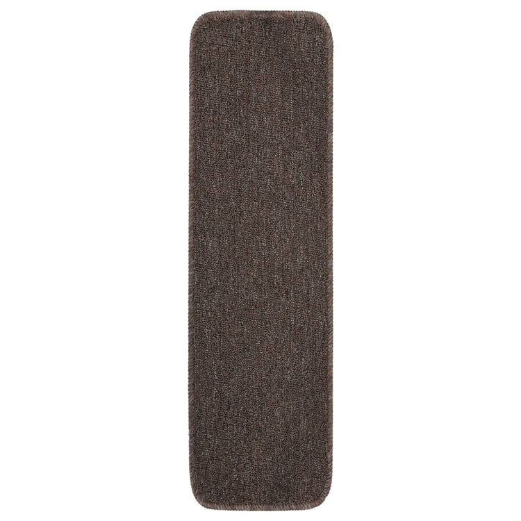 Vidaxl trapmatten 15 st anti-slip rechthoekig 75x20 cm bruin