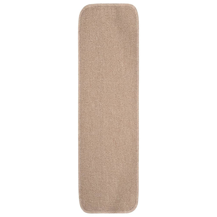 Vidaxl trapmatten 15 st anti-slip rechthoekig 75x20 cm beige