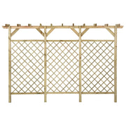 VidaXL Tuinhek met latwerk en pergola 300x50x200 cm geïmpregneerd hout - afbeelding 2