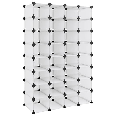 Vidaxl schoenenrek 93x36,5x140 cm polypropeen transparant