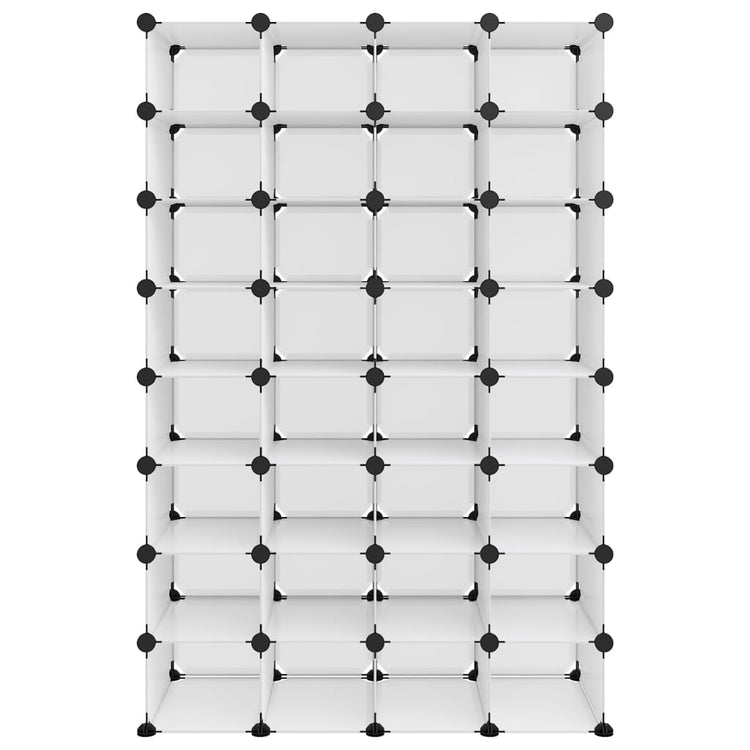 Vidaxl schoenenrek 93x36,5x140 cm polypropeen transparant