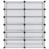 Vidaxl schoenenrek 94,5x36,5x106 cm polypropeen transparant
