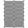 Vidaxl schoenenrek 94x37x125 cm polypropeen zwart