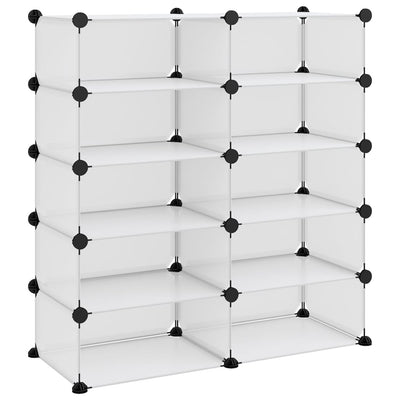 Vidaxl schoenenrek 84x32x88,5 cm polypropeen transparant