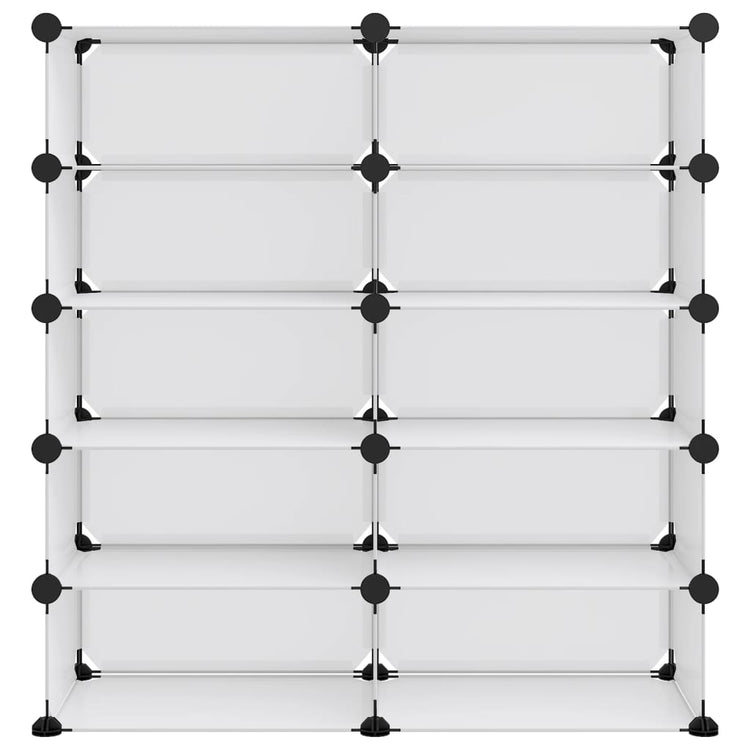 Vidaxl schoenenrek 84x32x88,5 cm polypropeen transparant