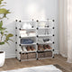 Vidaxl schoenenrek 84x32x88,5 cm polypropeen transparant