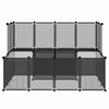 Vidaxl dierenhok klein 143x107x93 polypropeen en staal zwart