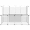Vidaxl dierenhok klein 143x107x93 cm polypropeen en staal transparant
