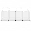 Vidaxl dierenhok klein 144x74x46,5 cm polypropeen en staal transparant
